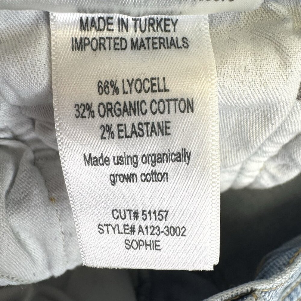 Agolde Jeans Sophie Womens Size 30 Mid Rise Ankle Blue Denim Distressed Skinny - Picture 7 of 7